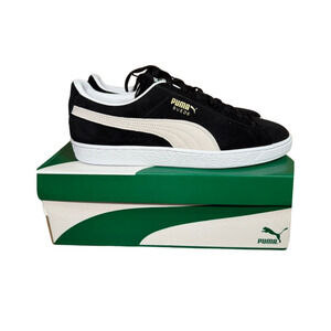 Puma Suede Black and White Athletic Shoes